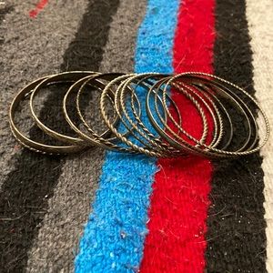 Silver vintage bangles (set of 12)